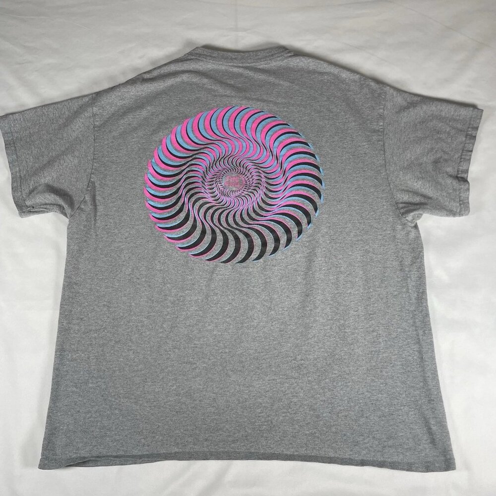 Spitfire Wheels "Classic '87 Swirl Fill" T-Shirt Grey Large Skateboard